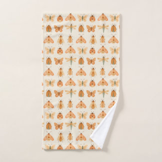 Boho Käfer, Motten, Schmetterlinge Handtuch