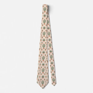 Boho-Kaktus-Muster Krawatte