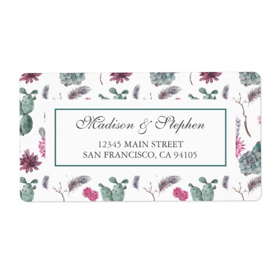 Boho Kaktus, saftig u. mit Blumen - Hochzeit