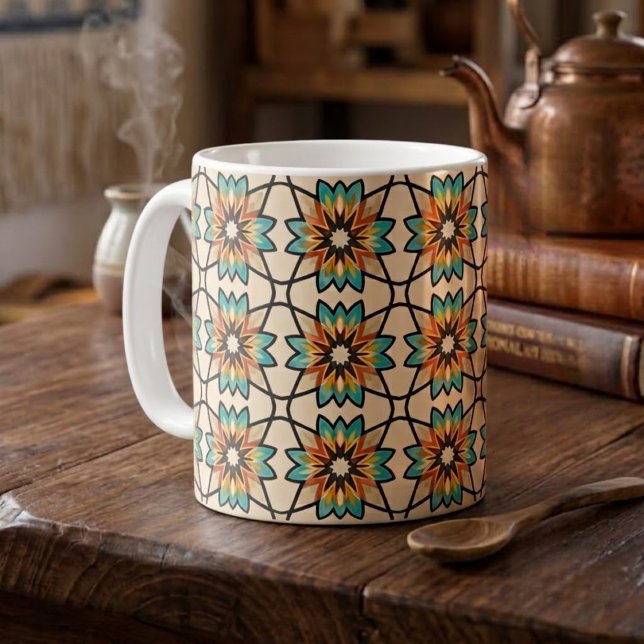 Boho-Kaleidoskop Kaffeetasse (Von Creator hochgeladen)