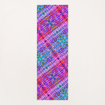 Boho Kariert Bokeh Muster Reversible Yoga Mat