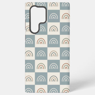 Boho Kariertes Regenbogen-Minimalismus-Muster Samsung Galaxy Hülle
