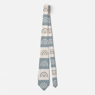 Boho Kariertes Regenbogen-Muster Minimalistisch Krawatte