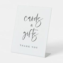 Boho Karten und Geschenke Tischschild Hochzeit Sockelschild