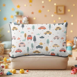 Boho Kids Cars, Trees & Clouds Muster Lendenkissen