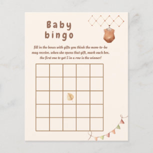 Boho Kinderzimmer Baby Bingo Spiel.