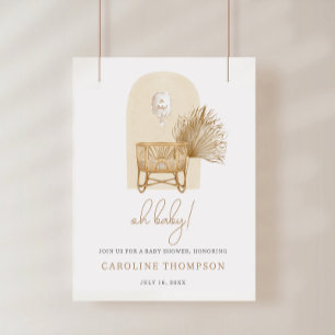Boho-Kinderzimmer-Baby-Shower-Willkommensposter Poster