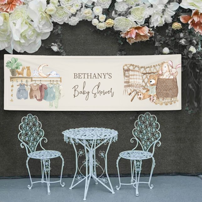 Boho Kinderzimmer Gender Neutral Baby Shower Banner (Von Creator hochgeladen)