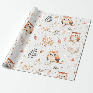 Boho Kinderzimmer Owls Geschenkpapier