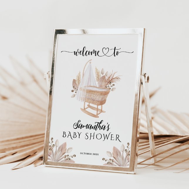 Boho Kinderzimmer Pampas Grass Girl Babydusche Wil Poster (Von Creator hochgeladen)