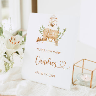 Boho Kinderzimmer Raten Sie, wie viele Bonbons Ped Sockelschild