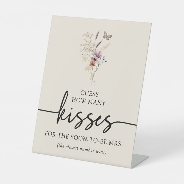 Boho Kisses Sign Sockelschild (Vorderseite)