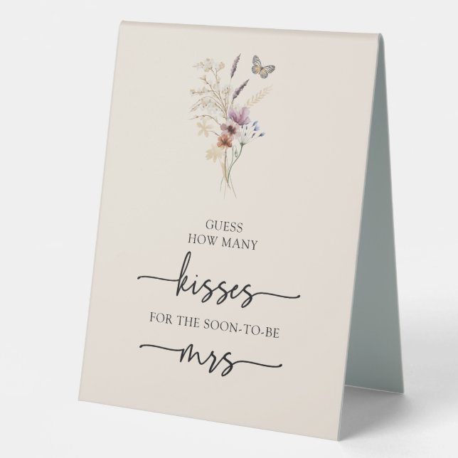 Boho Kisses Table Sign Tischaufsteller (Vorderseite)