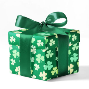 Boho Kleeblatt Clover Pastel Grünes Leaf Cool Geschenkpapier
