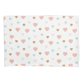 Boho kleine pastellfarbene Liebe Herz Kissenbezug