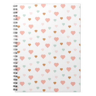 Boho kleine pastellfarbene Liebe Herz Notizblock