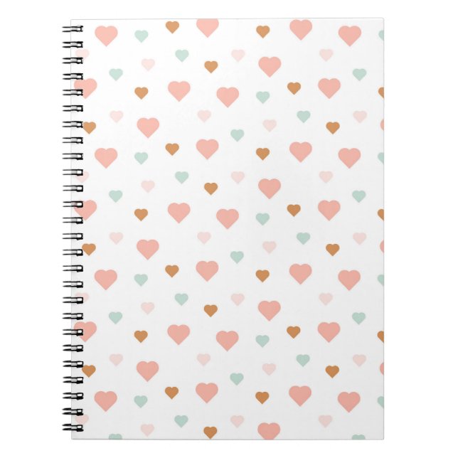 Boho kleine pastellfarbene Liebe Herz Notizblock (Vorderseite)
