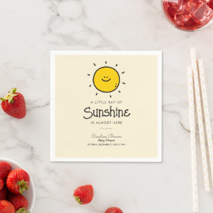 Boho kleiner Ray der Sonnenschein-Babydusche Serviette