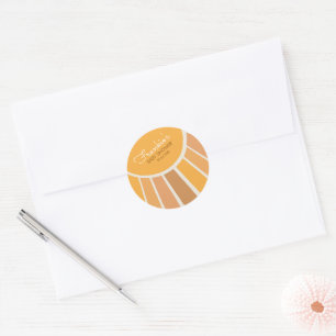 Boho Kleiner Sonnenschein Baby Shower Runder Aufkleber