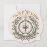 Boho-Kompass-Weihnachtsgrüße