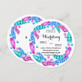 Boho Kranz, Eleganz lebhafter Farben Einladung