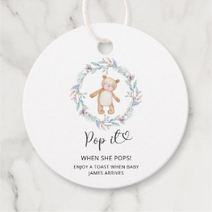 Boho Kranz tragen Pop, wenn sie Pop Babydusche Geschenkanhänger