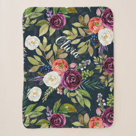 Boho kundenspezifische Baby-mit Blumendecke Sherpadecke