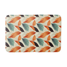 Boho künstlerisch orange blaue schwarze Blätter