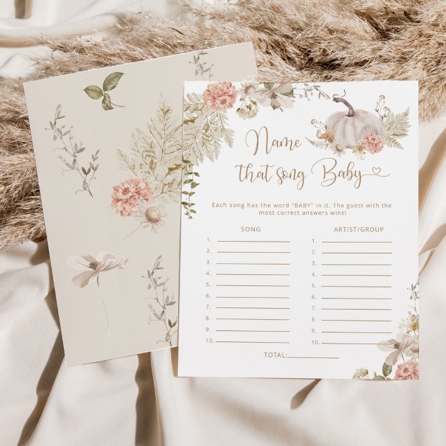 Boho Kürbis Name, das Baby-Duschspiel (Von Creator hochgeladen)