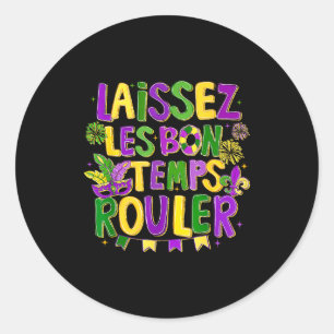Boho Laissez Les Bon Temps Rouler Mardi Gras 2026 Runder Aufkleber