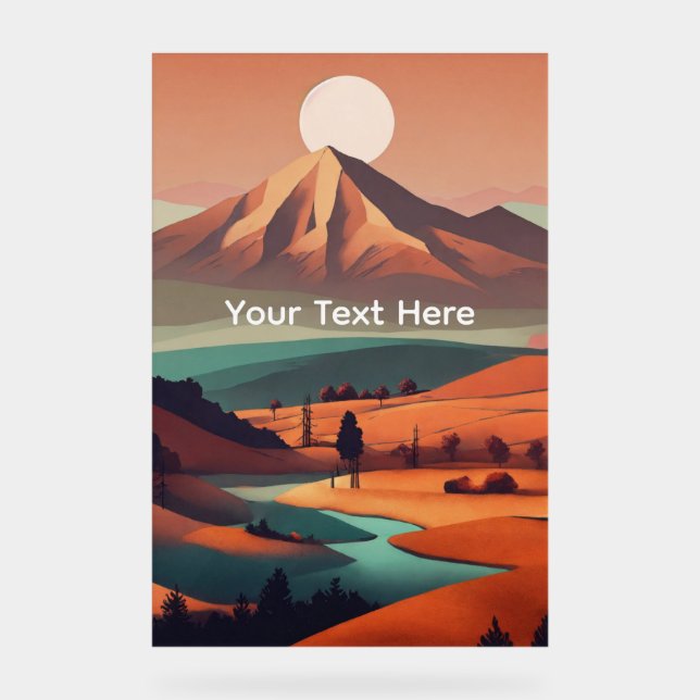 Boho landscape  acrylschild (Vorderseite)