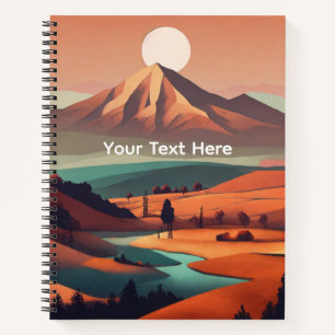 Boho-Landschaft Notizbuch