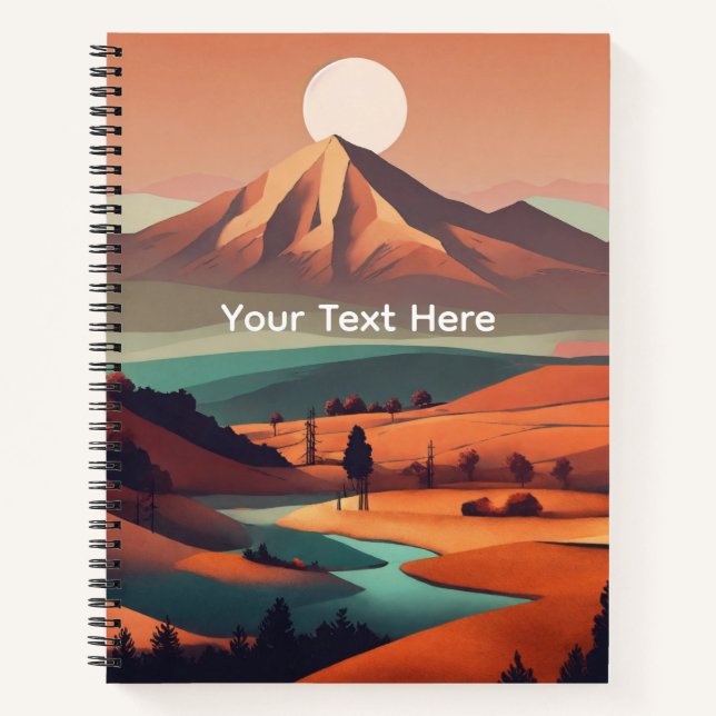 Boho-Landschaft  Notizbuch (Vorderseite)