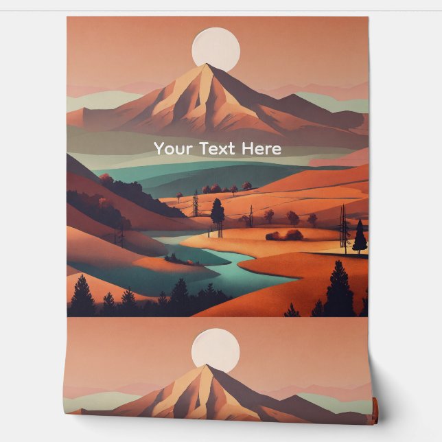 Boho-Landschaft  Tapete (Abrollen)