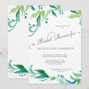 BOHO Laurel Leaf Olive Branch Brautparty Einladung