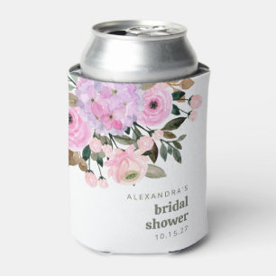 Boho-Lavendel-Rosa Florale Wasserfarben-Brautparty Dosenkühler