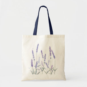 Boho Lavender Blume Botanische Wasserfarbe Tragetasche