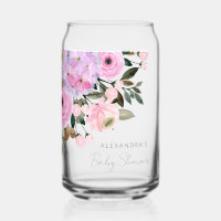Boho Lavender rose Baby shower d'aquarelle florale