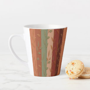 Boho Leaf Pattern Rustikale Wohngestaltung Milchtasse
