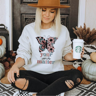Boho lehren Squad Motivierend, maßgeschneiderter L Sweatshirt