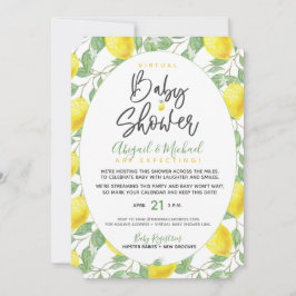 Boho Lemons Gender-Neutral Virtual Baby Shower Einladung