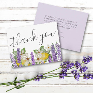 Boho Lemons & Lavender Fête des mariées Merci