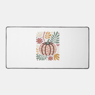 Boho Leopard Kürbis Herbst � Retro Herbst Floral H Schreibtischunterlage