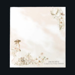 Boho Leopard | Lady Floral Brautparty Gevor Notizblock<br><div class="desc">Unterschwellige tropische Eleganz mit wunderschönen, gedämpften Blumen als Rahmen für Ihr "Brautparty" in diesem Drehtext böhmischen Design. Eine Dame mit einem großen Floppy-Gartenhut in einem lang fließenden, blass, rosafarbenen Gewand, der einen üppigen Blume-Bouquet mit einem wunderschönen Aquarellleopard zu ihren Füßen in einer Reihe boho botanischer Kreationen. Composite Design von Holiday...</div>