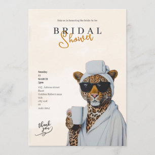Boho-Leoparden-Hochzeitseinladung Feiertagskarte