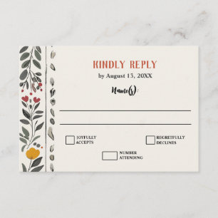 Boho Letterpress-Stil Skelett-Tarot-Hochzeits-RSVP Begleitkarte