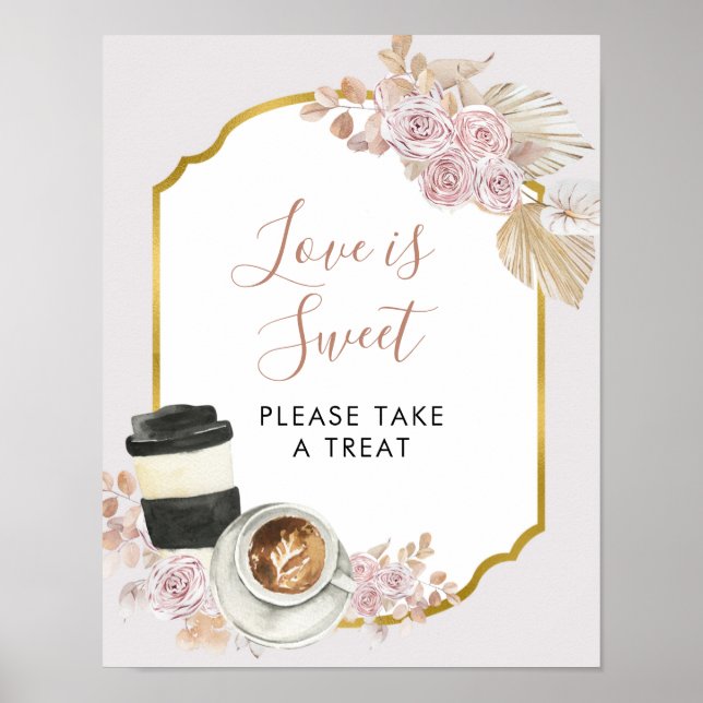 Boho Liebe Braut Brautparty Liebe ist Sweet P Poster (Vorne)