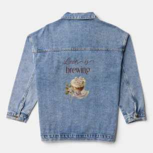 Boho Liebe bricht Blumenbrunch Brautparty Brunch Jeansjacke