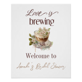 Boho Liebe bricht Blumenbrunch Brautparty Brunch Poster