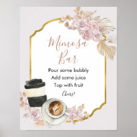 Boho-Liebe brodelt Brautparty Mimosa-Bar-Schild
